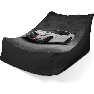 Sablio sedací vak lounge Nissan GTR 35 Šedý 80 x 95 x 50 cm