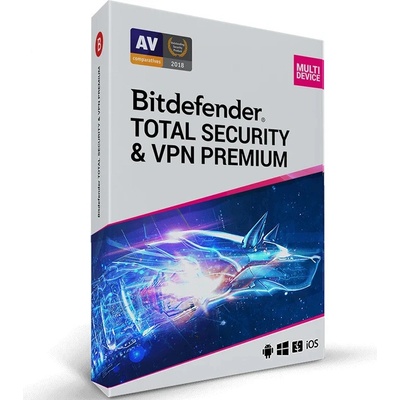 Bitdefender Total Security + Premium VPN - 5 lic. 12 mes.