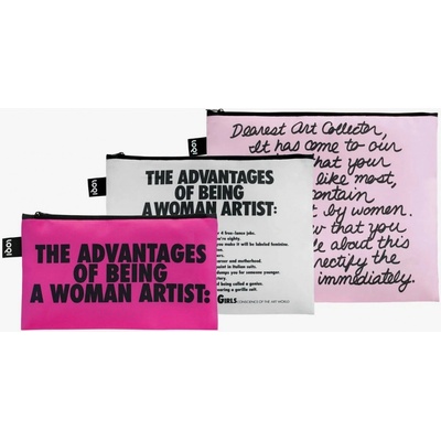 LOQI taštičky na zips guerrilla girls 3 ks