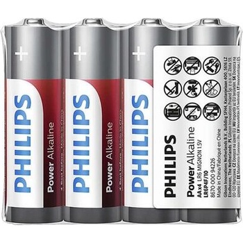 Philips Батерии Philips Power Alkaline батерия LR6 AA (LR6P4F/10)