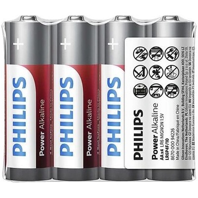 Philips Батерии Philips Power Alkaline батерия LR6 AA (LR6P4F/10)