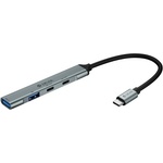 DEVIA LITE1 EC707 Type-C HUB 4-в-1, активен, 2 USB + 2 Type-C порта, ТЪМНОСИВО (ST129412)