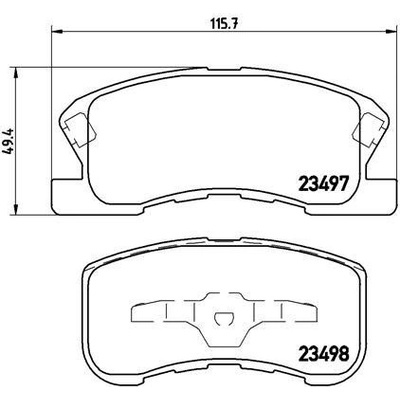 Sada brzdových platničiek kotúčovej brzdy BREMBO P 16 008