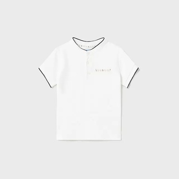 Image 1 of MAYORAL Тениска за бебе момче в повдигната яка в бяло Майорал