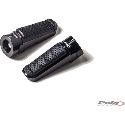 Stupačky bez adaptérov PUIG SPORT 7318N čierny s gumou
