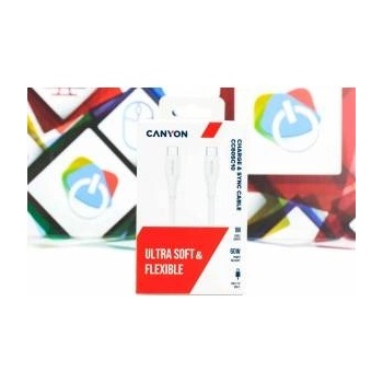 CANYON USB Cable Usams USB-C - USB-C 1 m White (CNS-CC60SC10W)