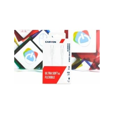 CANYON USB Cable Usams USB-C - USB-C 1 m White (CNS-CC60SC10W)