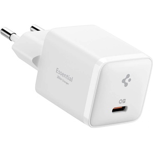 Spigen Захранване за ел. мрежа с USB-C изход с технология за бързо зареждане - Spigen EE301EU ArcStation Essential USB-C PD Wall Charger 30W (бял) (ACH09492)