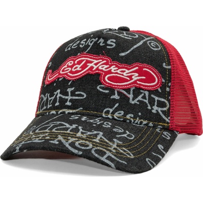 Ed Hardy Don Denim 5 Panel Trucker Cap