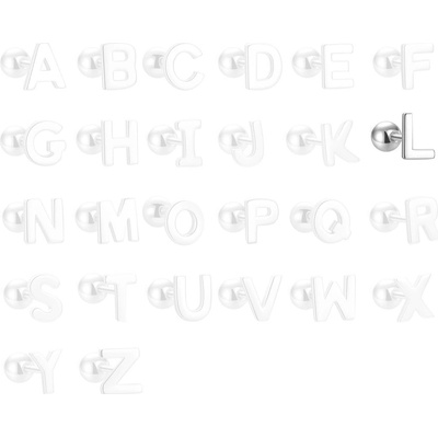 Majya stříbrné náušnice PÍSMENO L 10424