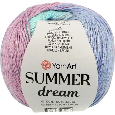 YarnArt Summer Dream 4302 tyrkysová a ružová