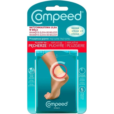 Compeed náplasť na pľuzgiere stredná 5 ks