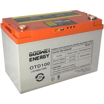 Goowei Energy OTD100 100Ah 12V a Victron Energy 115Wp/12V