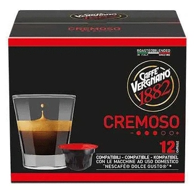 12 капсули Caffe Vergnano 1882 CREMOSO съвместими с кафемашини NESCAFE® Dolce Gusto®
