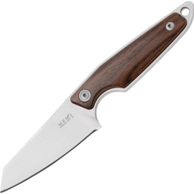 MKM MAKRO 2 – M390 SATIN SHEEPSFOOT Fixed bld, SANTOS WOOD hdl, +POCKET LEATHER SHEATH MK MA02-S