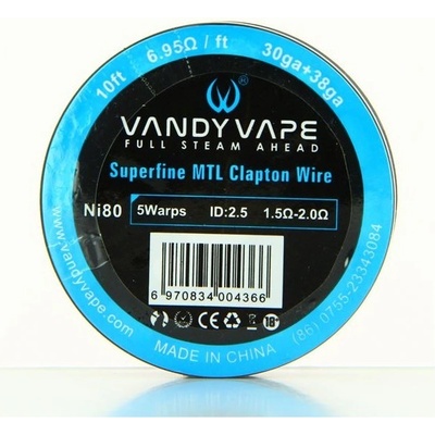 Vandy Vape Superfine MTL Clapton Ni80 (30ga+38ga)