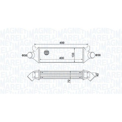 CHLADIČ TURBA, INTERCOOLER MAGNETI MARELLI 351319204960