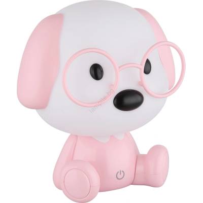 GLOBO 21761P - LED детска нощна лампа PUPPY 1W/5V 500 mAh розова (GL8512)