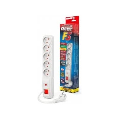 HSK Data Surge protector strip Acar F5 1.5m white