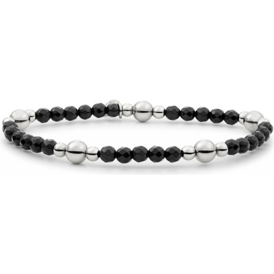 Sparkling Jewels korálkový náramok s čiernym onyxom BLK01S-G07