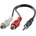 Roline Кабел Roline 11.99. 4340, от 3.5mm Stereo Jack(м) към 2x RCA(ж), 0.2 m, черен (11.99.4340)