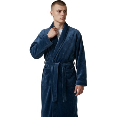 F2F pánský modrý mikroplyšový župan – Zboží Dáma