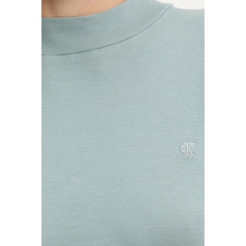 Calvin Klein Памучна рокля Calvin Klein Jeans в сиво къса с кройка по тялото J20J224838 (J20J224838)