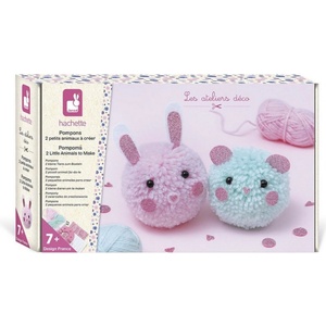 Janod Творчески комплект Janod - Направи си животни помпони, 2 броя (J09033) - baby