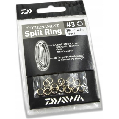 Daiwa Kroužek Tournament Split Ring 6,1 mm 12,6 kg 16 ks – Zbozi.Blesk.cz