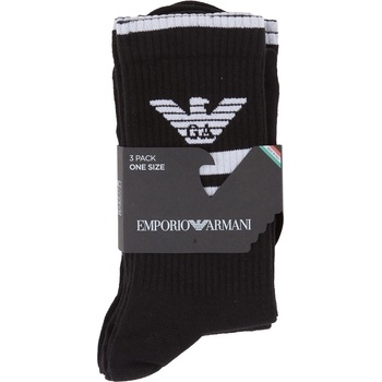 Image 1 of Giorgio Armani Чорапи Emporio Armani Men's Knitted Crew Socks - Black 00120