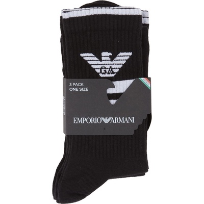 Giorgio Armani Чорапи Emporio Armani Men's Knitted Crew Socks - Black 00120