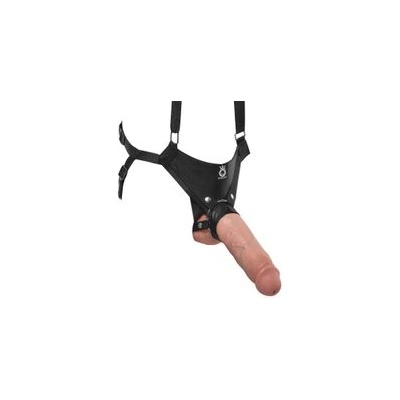KING COCK Pipedream King Cock 11" Кух колан-система Strap-On със суспендери (P23315)