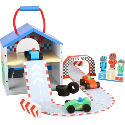 Orange Tree Toys Игрален комплект Orange Tree Toys - Състезателна писта, 26 части (OTT11386)