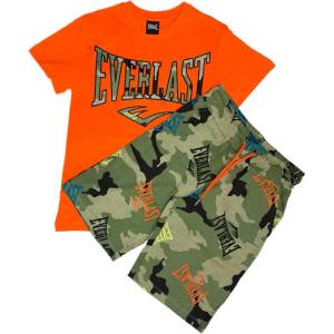 Everlast Short sleeve set - Green / Orange (Orange Fluo/Pattern)