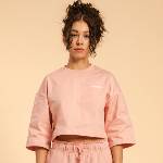 GymBeam BeastPink Дамска тениска Cropped Serenity Pink L