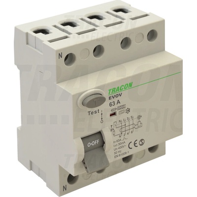 Tracon 4P 25A 30mA 6kA EVOV4P2503