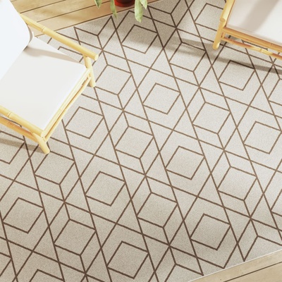 vidaXL Килим за открито и закрито къс косъм шарен 190x300 см (4007209)