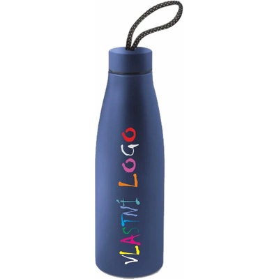 On Design Láhev z 90% recyklované nerezové oceli MORGAN s potiskem námořní modrá 710 ml