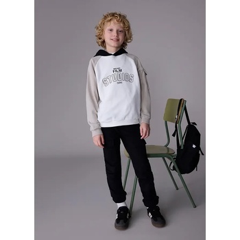 Mayoral Ватиран анцуг трицветен суичър без цип Film Studios и черен спортен панталон за момче Mayoral