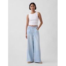 GAP Džínsy Mid Rise baggy UltraSoft Modrá