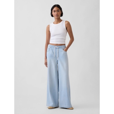 GAP Džínsy Mid Rise baggy UltraSoft Modrá
