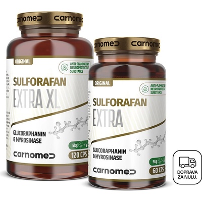 CarnoMed Sulforafan EXTRA XL PGE 120 kapsúl + Sulforafan EXTRA 60 kapsúl