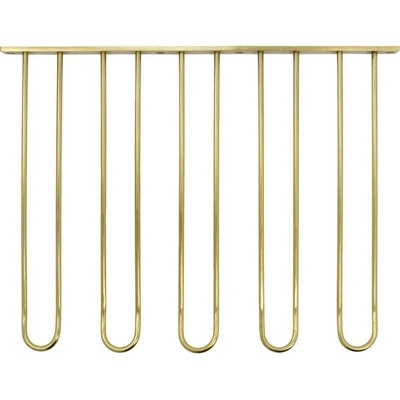 House Doctor Nástěnný držák sklenic na víno Gold, zlatá barva, kov