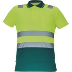 CERVA Поло тениска с къс ръкав cerva ciudades cadiz hv / hi-vis - зелена/hv жълта xxl (0305005373005)