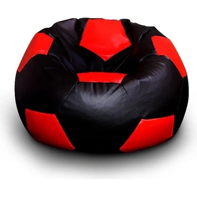 FITMANIA Fotbalový míč XXL+ podnožník Vzor: 06 ČERNO-ČERVENÁ