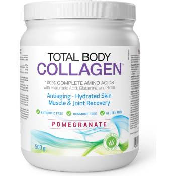 Natural Factors Total Body Collagen Хидролизиран говежди колаген с хиалуронова киселина, глутамин и биотин 500 g прах, с вкус на нар | Natural Factors (2630 NF)