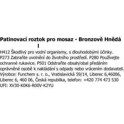 Patinovací roztok pro mosaz - bronzově hnědá