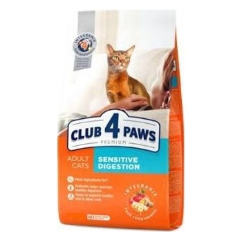 CLUB 4 PAWS Premium Sensitive digestion. For adult cats 14 kg