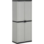  Градински шкаф за съхранение с 3 рафта сиво-черен 68x40x168 см - elemento - 340,00 лв