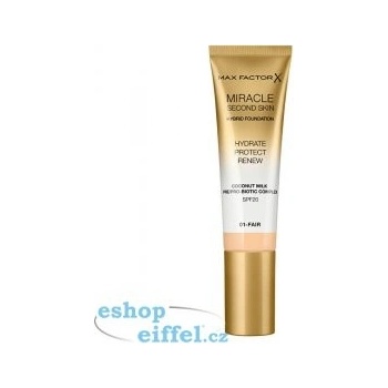 Max Factor Miracle Second Skin Hybrid Foundation make-up 02 Fair Light 30 ml